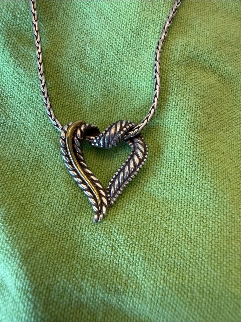 Brighton Twisted Heart Sterling Silver Pendant Necklace
